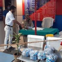 Ration Kit Distribution with Police Support